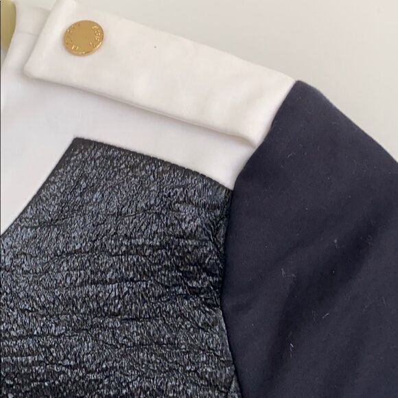 Michael Kors leatherette Cropped Blazer Navy 2 - Picture 5 of 12